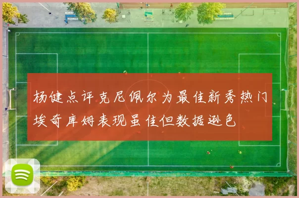 杨健点评克尼佩尔为最佳新秀热门埃奇库姆表现虽佳但数据逊色